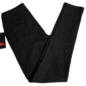 Juniors' Mudd Black & Grey Houndstooth Hem Ponte Legging Size S NWT